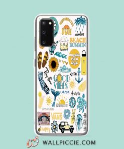 Cool Life Is Good Summer Collage Samsung Galaxy S20 Case