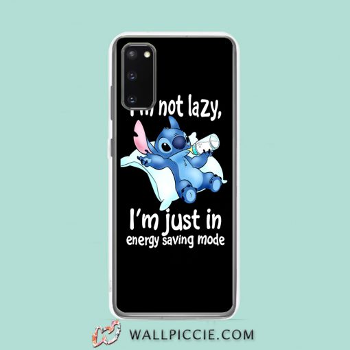 Cool Lilo Stitch Quote Im Not Lazy Samsung Galaxy S20 Case