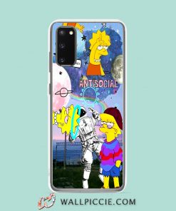 Cool Lisa Simpson Anti Social Aesthetic Samsung Galaxy S20 Case