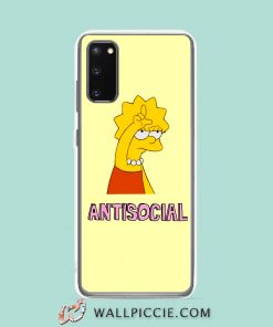 Cool Lisa Simpson Anti Social Samsung Galaxy S20 Case