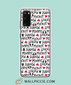 Cool Mickey Minnie Mouse Font Collage Samsung Galaxy S20 Case
