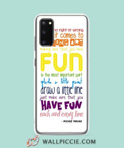 Cool Mickey Mouse Disney Quote Samsung Galaxy S20 Case
