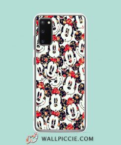 Cool Minnie Mouse Floral Pattern Samsung Galaxy S20 Case