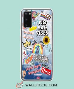 Cool No Bad Vibes Collage Samsung Galaxy S20 Case