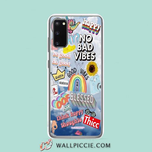 Cool No Bad Vibes Collage Samsung Galaxy S20 Case