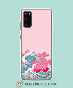 Cool Pink Great Wave Off Kanagawa Aesthetic Samsung Galaxy S20 Case