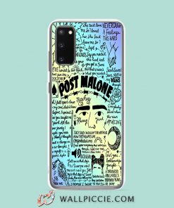 Cool Post Malone Rainbow Lyrics Collage Samsung Galaxy S20 Case