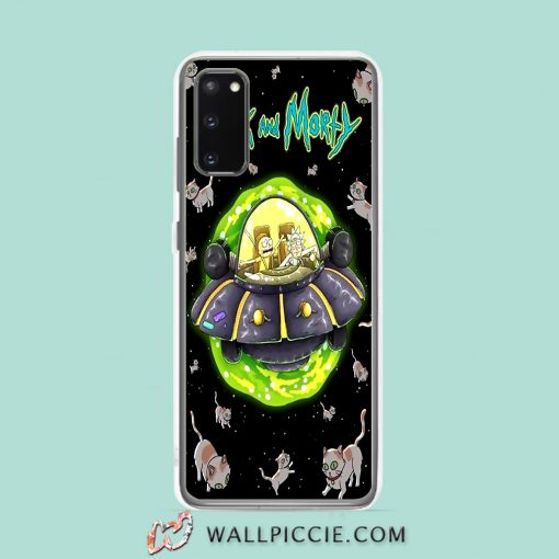Cool Rick Morty Cat In Space Samsung Galaxy S20 Case