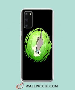 Cool Rick Morty Middle Finger Bitch Samsung Galaxy S20 Case