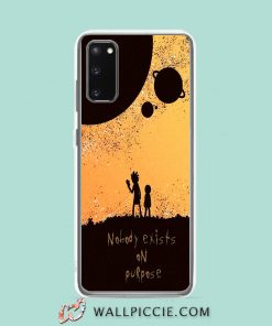Cool Rick Morty Quote Nobody Exists On Purpose Samsung Galaxy S20 Case