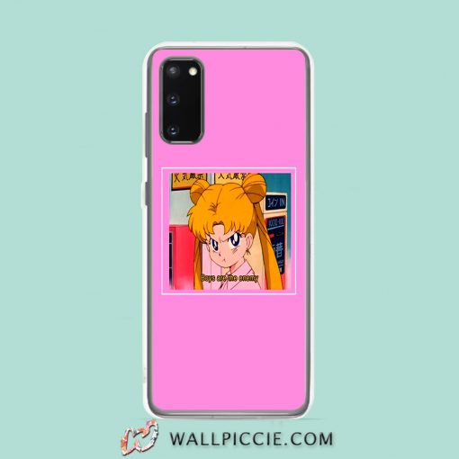 Cool Sailor Moon Quote Boys Are The Enemy Samsung Galaxy S20 Case