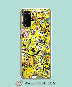 Cool Spongebob Face Collage Samsung Galaxy S20 Case