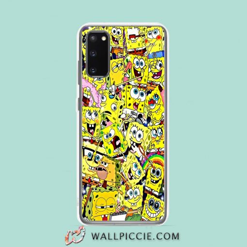 Cool Spongebob Face Collage Samsung Galaxy S20 Case
