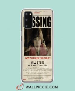 Cool Stranger Things Missing Will Byers Samsung Galaxy S20 Case