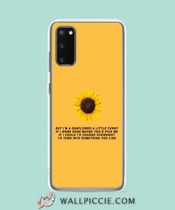 Cool Sunflower Quote Aesthetic Samsung Galaxy S20 Case