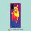 Cool Vintage Neon Cat Samsung Galaxy S20 Case